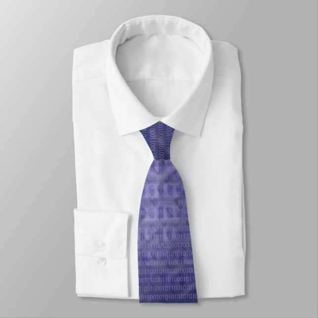 Corbata Anillo de código binario azul (Atado)
