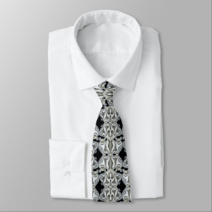 Corbata Anillo de cuello de abstracto negro y blanco