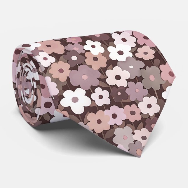 Corbata Anillo de cuello de algodón con flores retro (Enrollado)