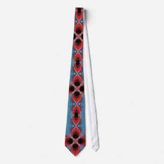 Corbata Anillo de cuello de arte de pavo real rojo