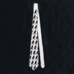 Corbata Anillo de cuello del empresario retro<br><div class="desc">Corbata en blanco y negro con una imagen repetida de un empresario de estilo retro</div>