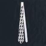 Corbata Anillo de cuello del empresario retro<br><div class="desc">Corbata en blanco y negro con una imagen repetida de un empresario de estilo retro</div>