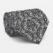 Anillo de paisley blanco y negro