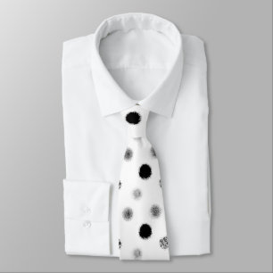 Corbata Anillo de patrón de círculo de resumen negro y bla