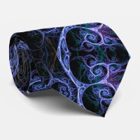 Anillo De Patrón Fractal Floral Azul Y Rosa