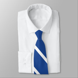 Corbata Anillo de stripe de la Universidad Mid-Blue y Whit