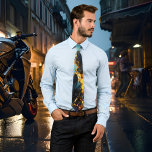 Corbata Anillo verde azulado de diseño con mármol dorado<br><div class="desc">Amarre con un diseño artístico de mármol de colores dorados verde azulados y vibrantes.</div>
