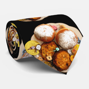 Corbata Anillos de espuma, Latkes, Dreidels y Gelt de la