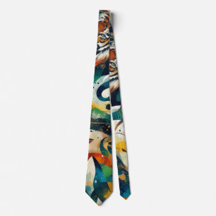 Corbata Animal Abstracto