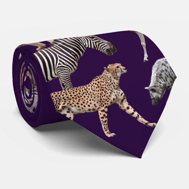 Corbata Animales africanos (Enrollado)
