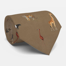 Corbata Animales de Safari en la Jungla Patrón Camello Cor
