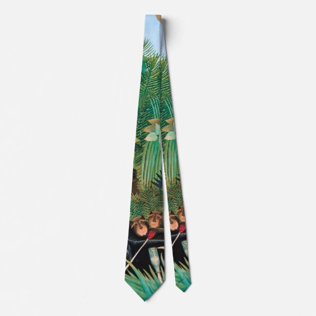 Corbata Animales de vida silvestre en bosque tropical (Anverso)