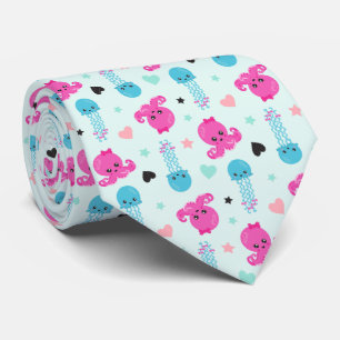 Corbata Animales marinos, vida marina, pulpo, medusas, cor