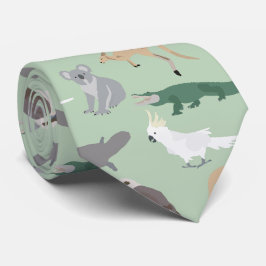 Corbata Animales nativos australianos Eucalyptus Patrón Ve