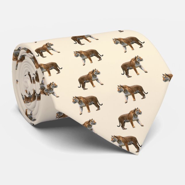 Corbata Animales salvajes de los tigres de Bengala (Enrollado)