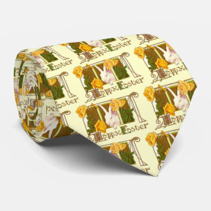 Corbata Animales Tiernos Vintage de Pascua