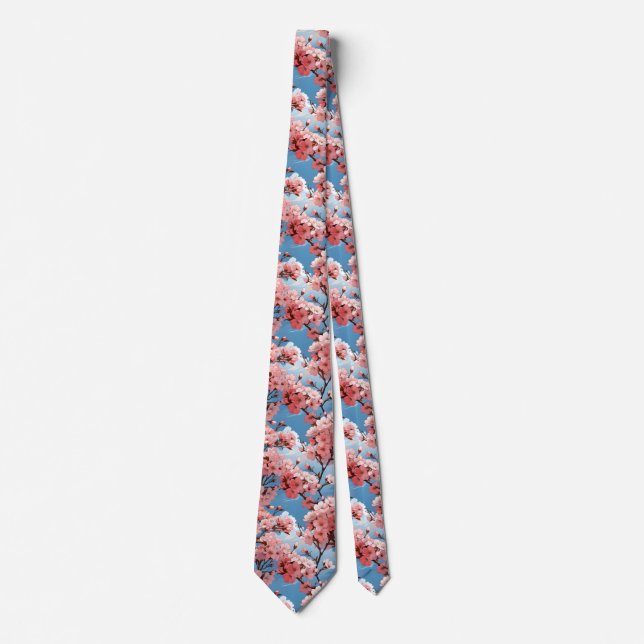 Corbata Anime Cherry Blossom Floral (Anverso)