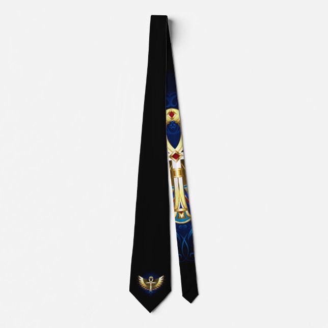 Corbata Ankh de oro con alas (Anverso)