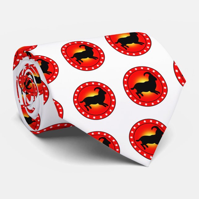 Corbata Año del Carnero / Cabra / Oveja (Enrollado)