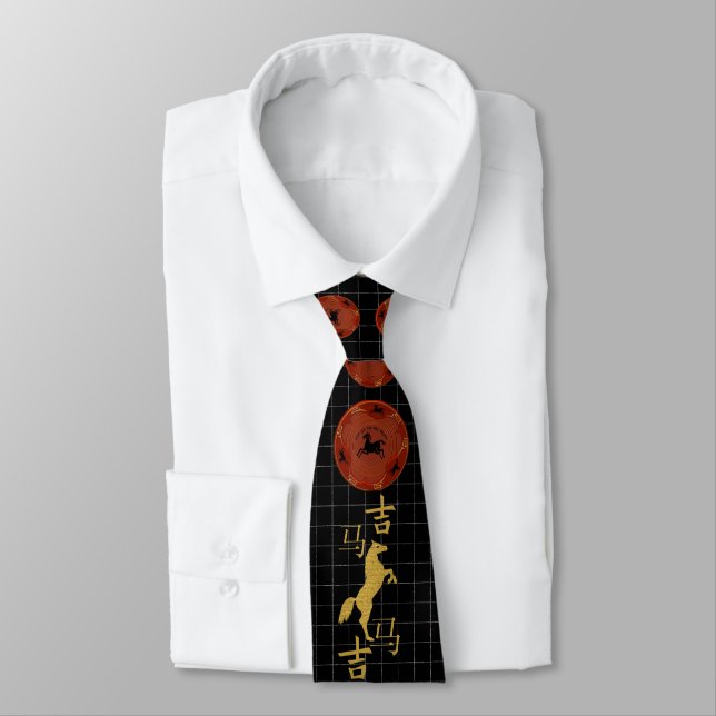 Corbata Año Lunar del Caballo de Fuego (Atado)