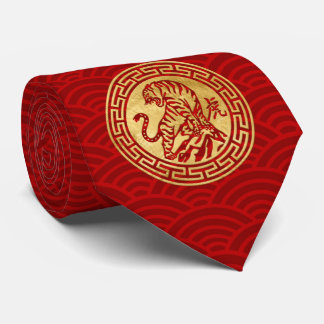 Corbata Año Nuevo chino del tigre 2022