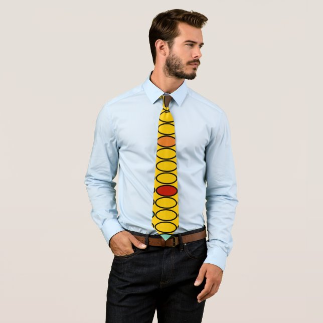 Corbata Años 1970 Ovals Neck Tie (In situ)