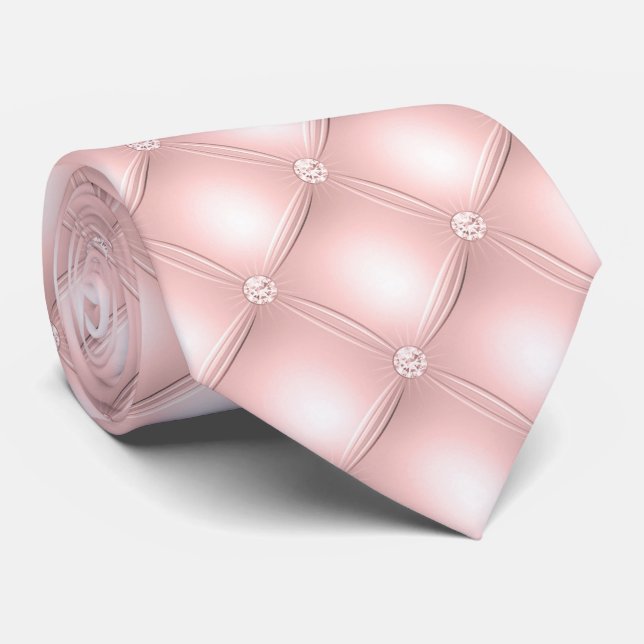 Corbata Antecedentes rosas y perlas (Enrollado)