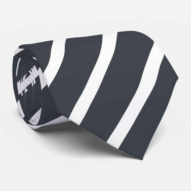 Corbata Anthrazitgrau gestreift Krawatte (Enrollado)