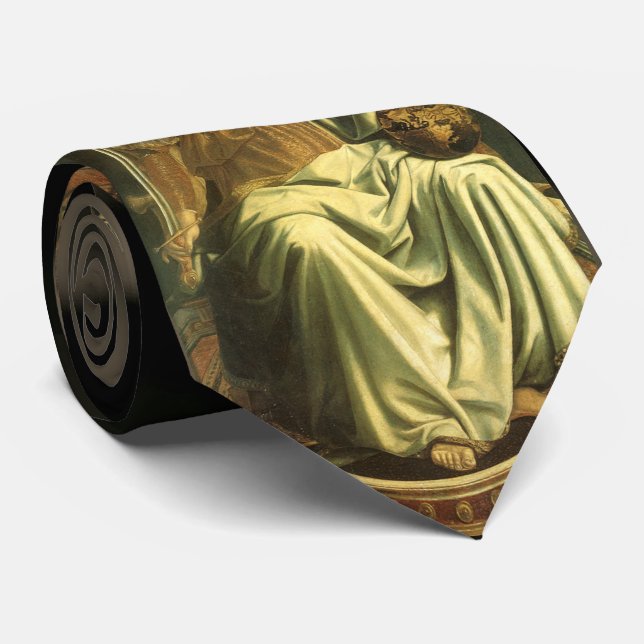 CORBATA ANTIGUA RENACIMIENTO TAROTS 8/ JUSTICIA (Enrollado)