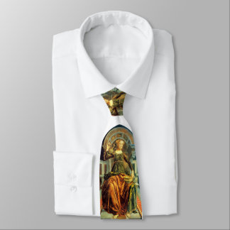 Corbata ANTIGUA RENAISSANCE TAROTS 14 / TEMPERANCIA ,blanc