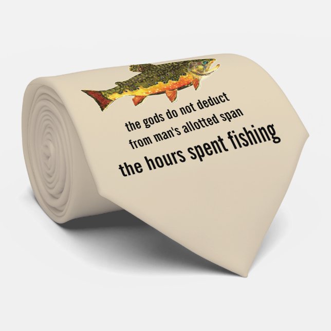 Corbata Antiguo pescador diciendo trucha de rollo (Enrollado)