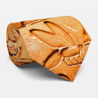 Corbata ANTIQUE EGYPTIAN HONEY BEE BEEKEEPER Naranja Amari