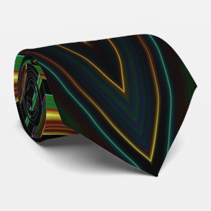 Corbata Anuncio de diseño original verde y marrón 3D