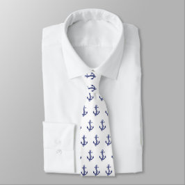 Corbata Anuncio náutico azul y blanco