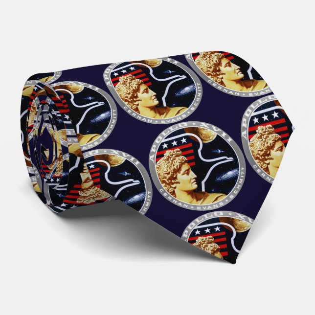 Corbata Apolo 17 Misión Espacial 1972 Insignia (Enrollado)