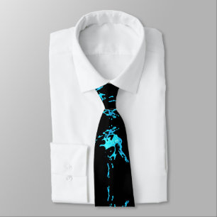 Corbata Aqua Splash on Black