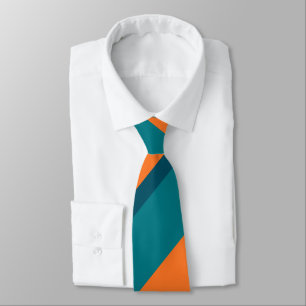 Corbata Aqua y Naranja