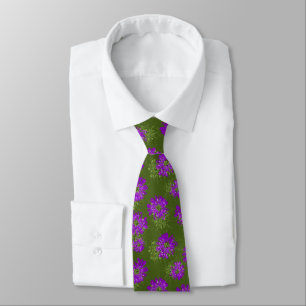Corbata Aquarius Floral Vintage de dos lados