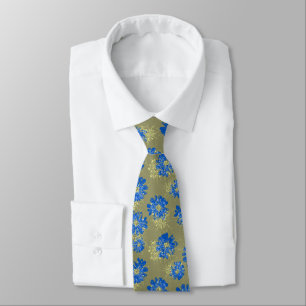 Corbata Aquarius Floral Vintage de dos lados