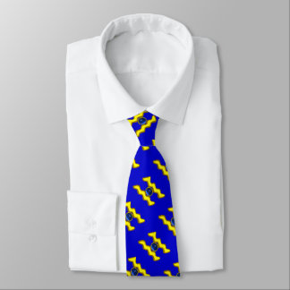 Corbata AQUARIUS /GOLD ZODIAC JEWEL CUMPLEAÑOS, Azul