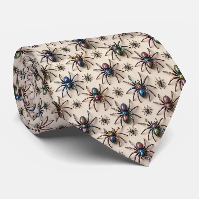 Corbata Arañas Faux Seda | Entusiasta de Insectos (Enrollado)