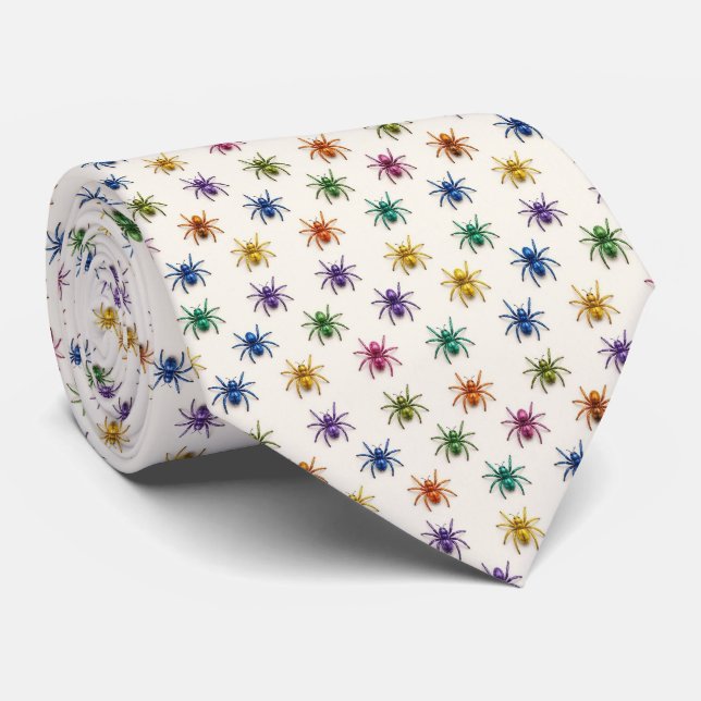 Corbata Arañas Faux Seda | Entusiasta de Insectos (Enrollado)