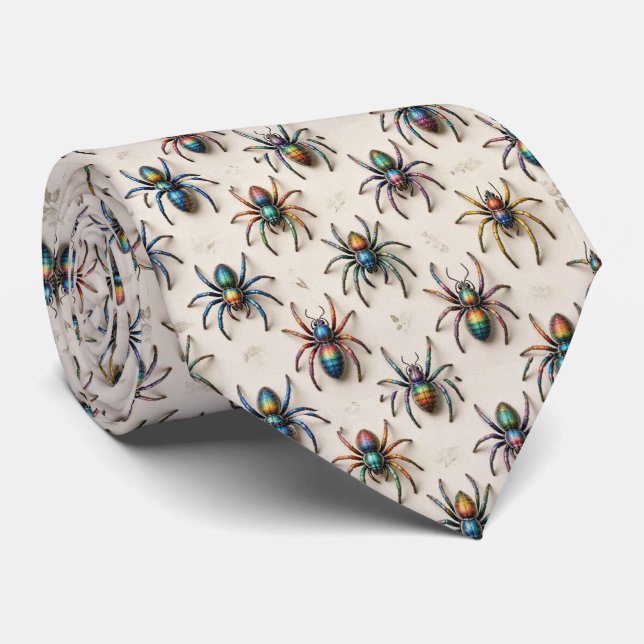 Corbata Arañas Faux Seda | Entusiasta de Insectos (Enrollado)
