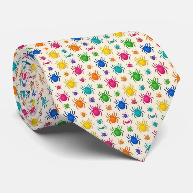Corbata Arañas Faux Seda | Entusiasta de Insectos (Enrollado)