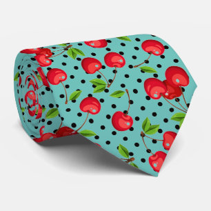 Corbata Arándanos de Rockabilly con puntos de Polka en azu