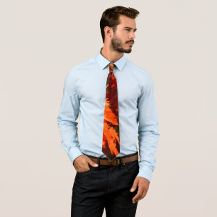 Corbata Árbol de arce en otoño en un traje con tema de caí