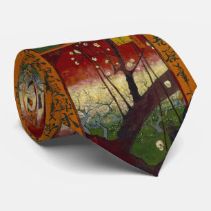 Corbata Árbol de ciruelo floreciente de Van Gogh