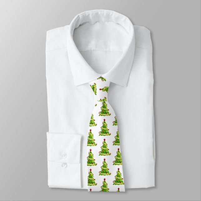 Corbata Árbol de la Navidad-empate de los hombres (Atado)