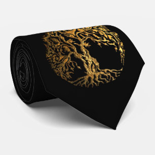 Corbata Árbol de Mehndi de la vida (oro)
