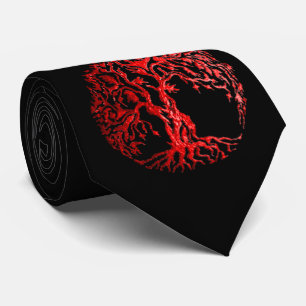 Corbata Árbol de Mehndi de la vida (roja)